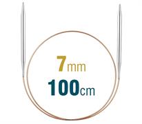 Circular Needle 100cm x 7.00mm White Brass, Long